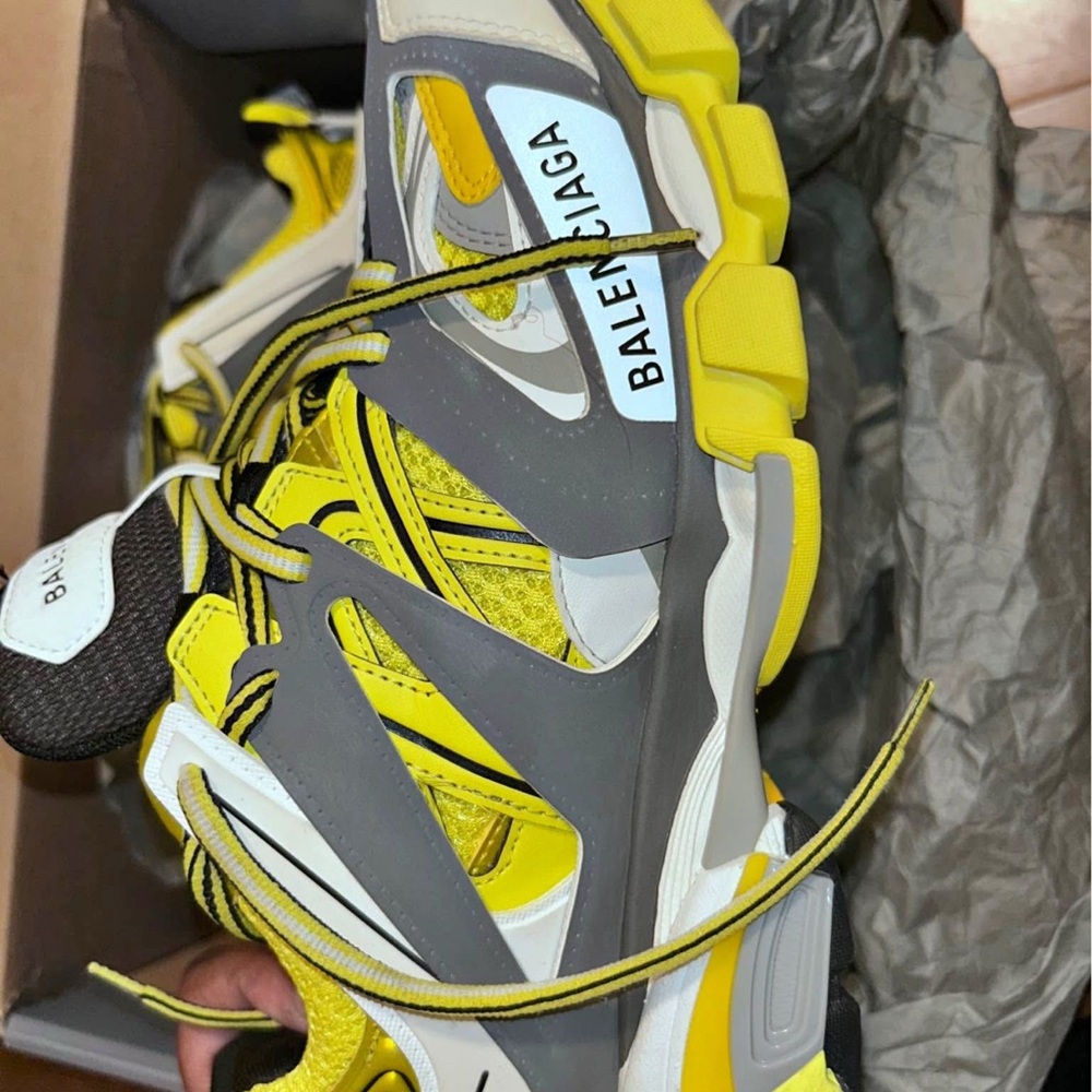 Balenciaga Yellow and Gray Sneakers